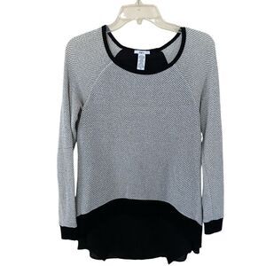 Bar III Waffled Layered Sweater
